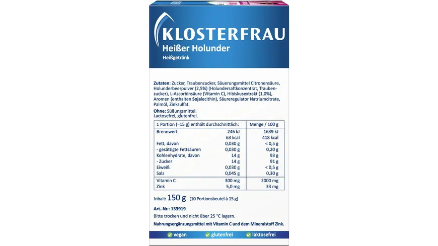KLOSTERFRAU Heißer Holunder 150 g