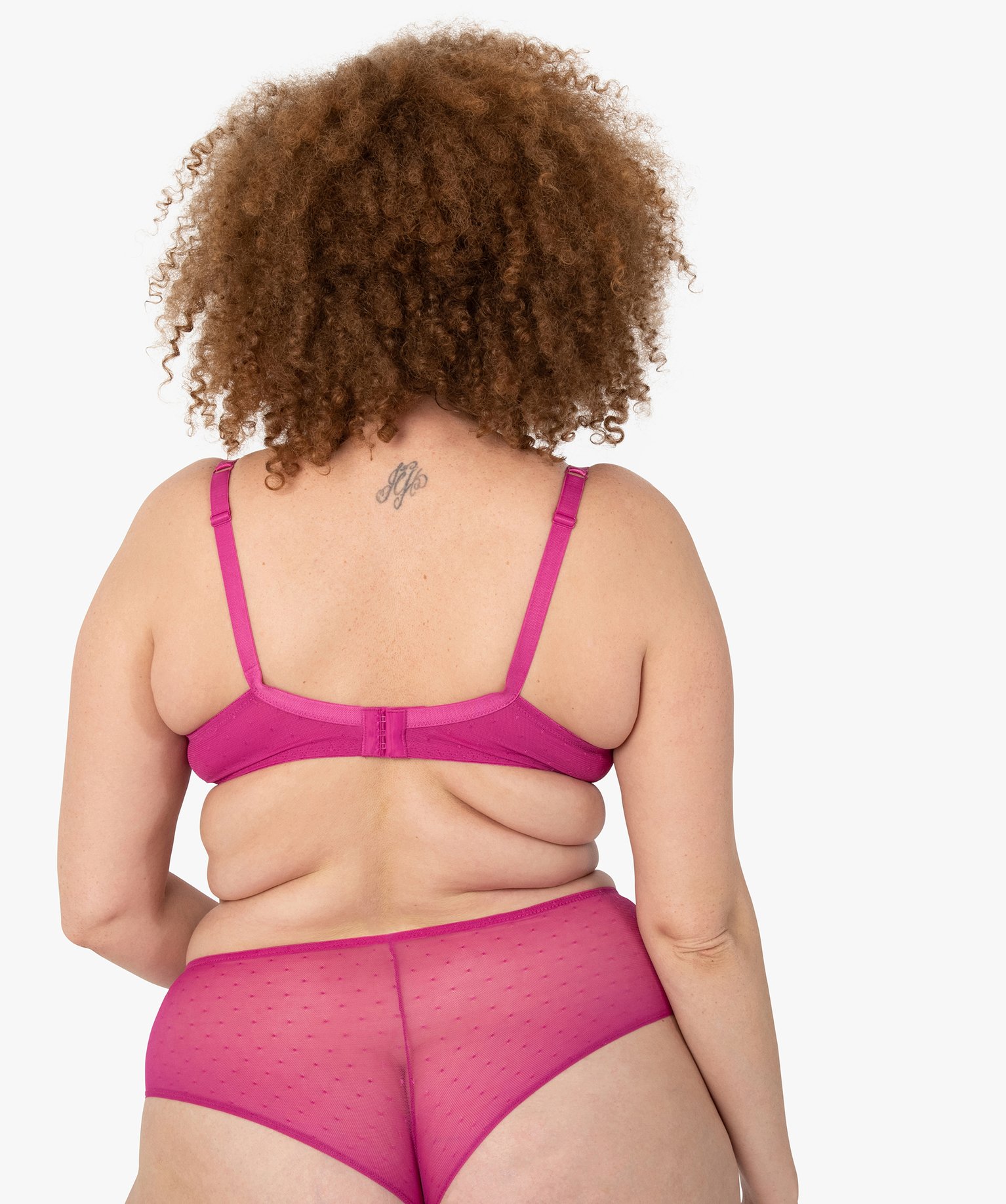 Soutien-gorge grande taille à armatures et coques fines rose fonce | GEMO