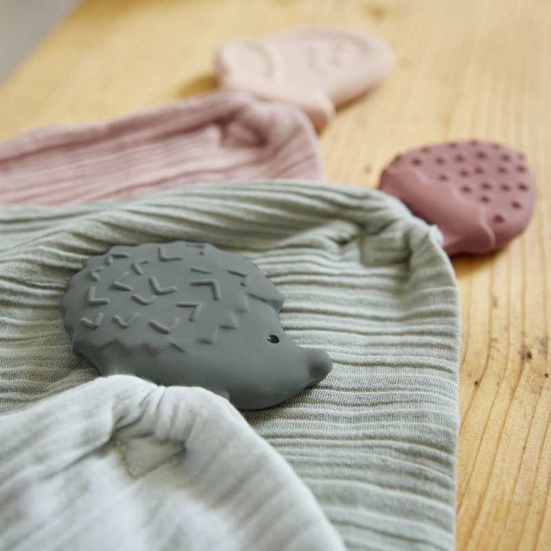 Anneau de dentition caoutchouc doudou Hérisson gris Lässig