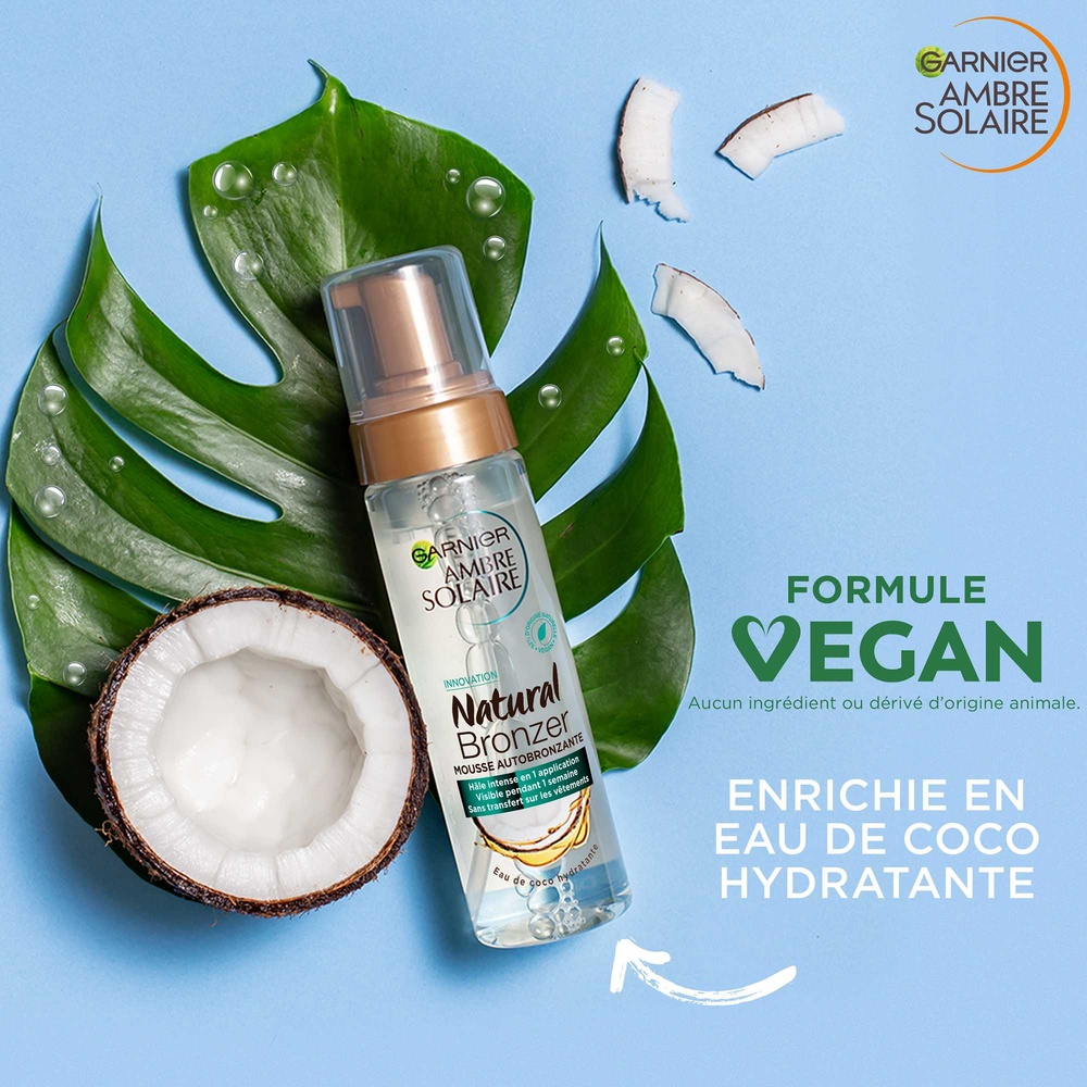 garnier Ambre Solaire Mousse autobronzante transparente effethâle naturel