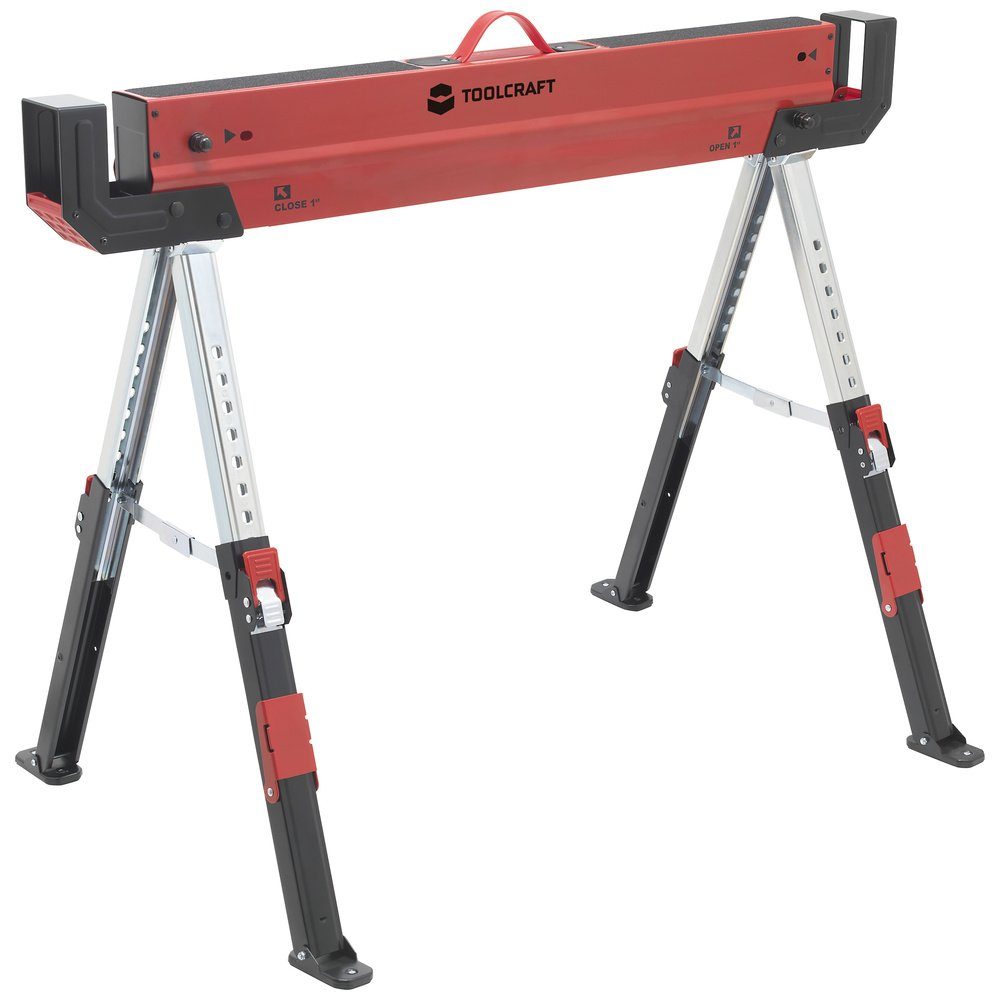 TOOLCRAFT Gerüst TOOLCRAFT TO-7726197 Stahl Sägebock höhenverstellbar 300 kg (B x H x