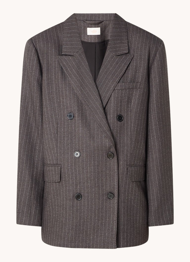 Aaiko Heidy double-breasted blazer with pinstripe