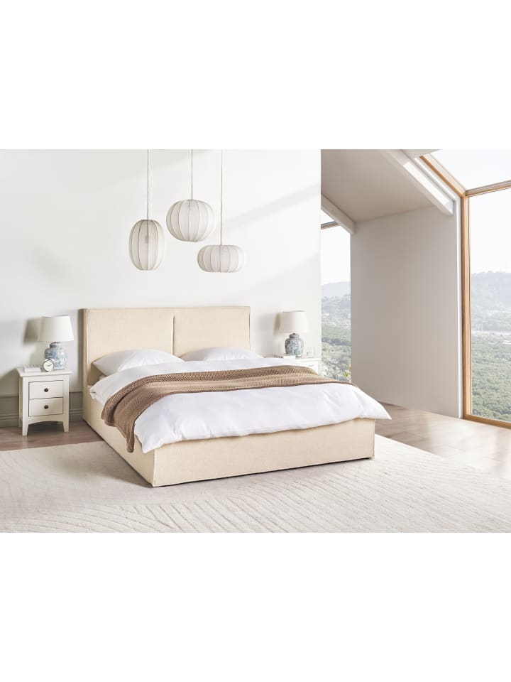 Beliani Doppelbett MOISSAC in Beige - (W) 177 x (H) 108 x (L) 224 cm günstig kaufen onesize