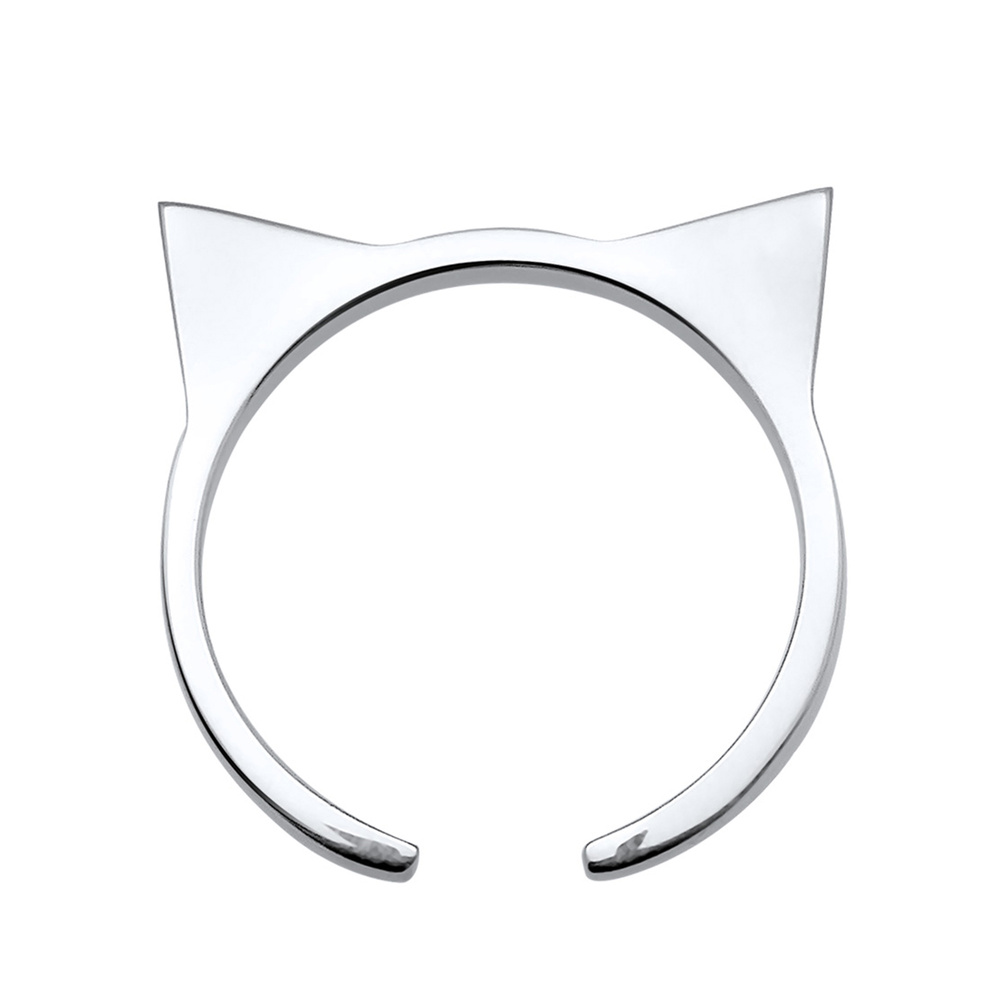 Elli Elli Bague Katzenohren Cat Geo Offen Trend Cool 925er Silber Bague