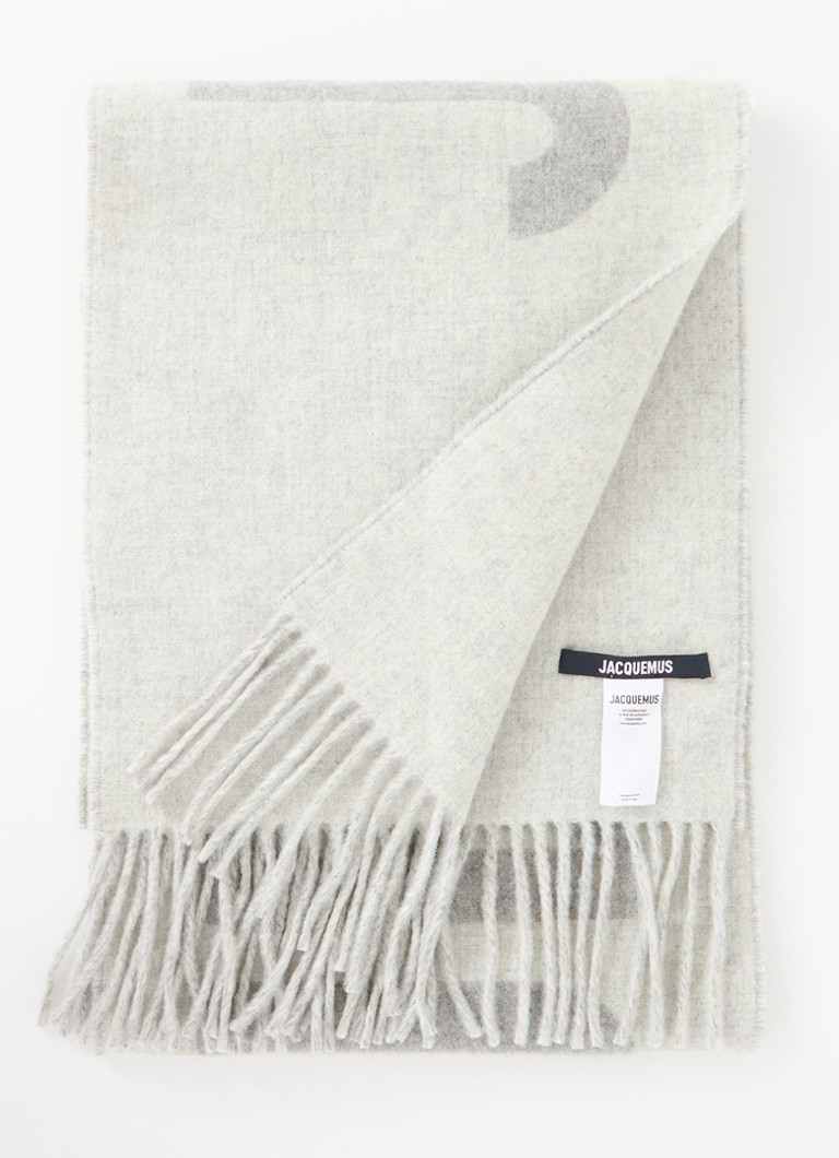 Eșarfă din lână Jacquemus L'Écharpe cu logo imprimat, 180 x 35 cm