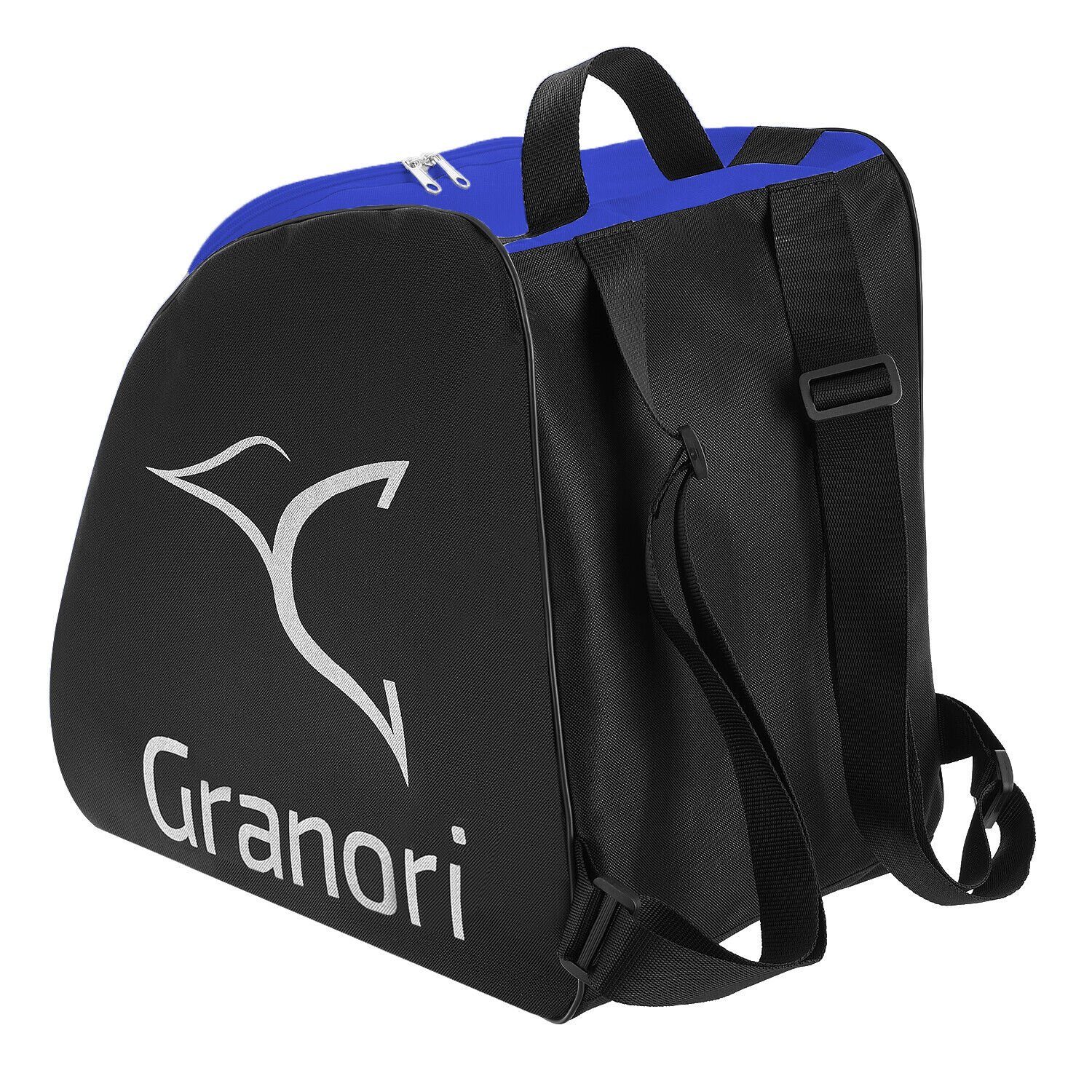 Granori Skirucksack Skischuhtasche für Skistiefel und Helm (gepolstert und abschließbar), mit Entwässerungsöffnung und Außenfach