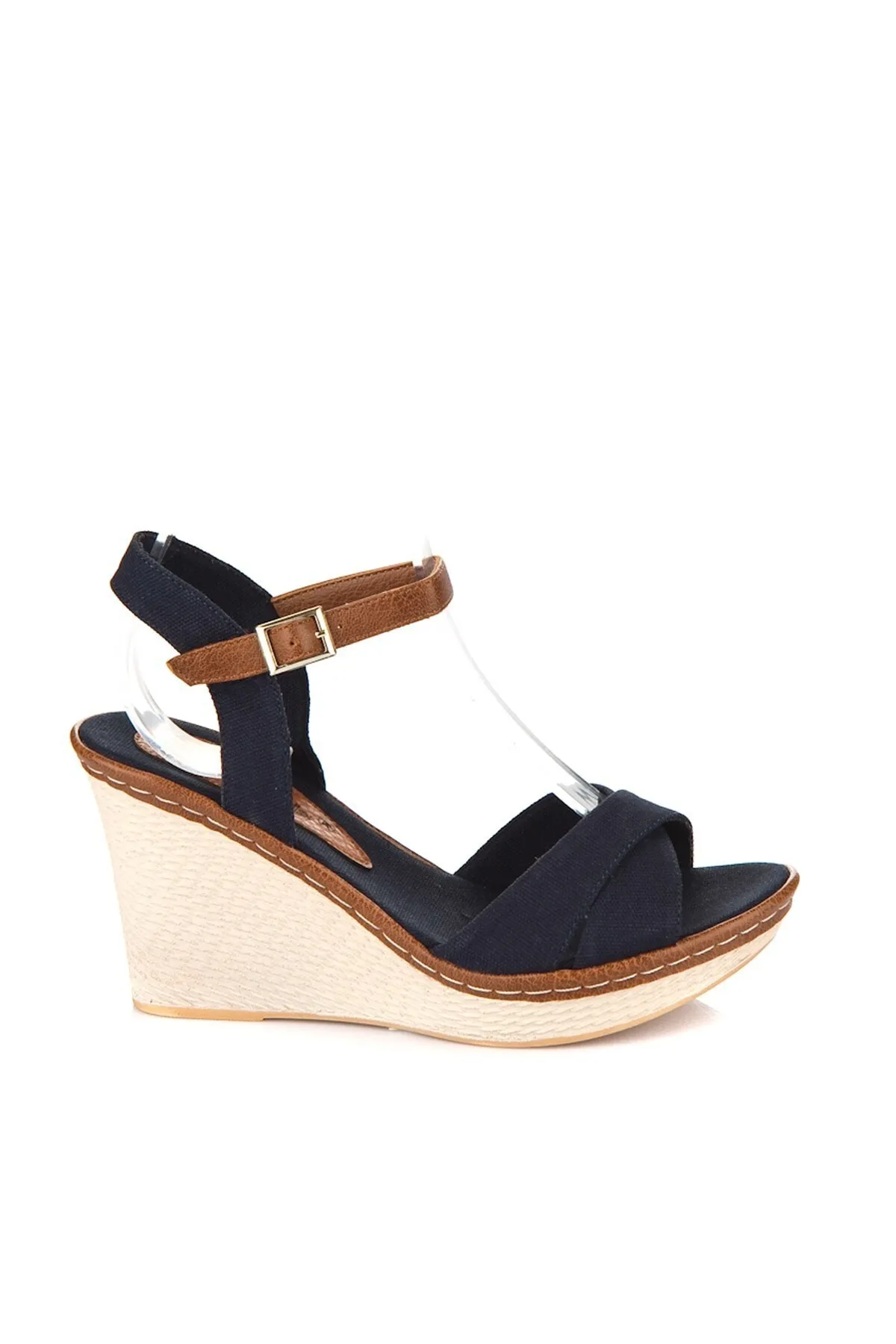 Fox Shoes  Marineblaue Damenschuhe mit Keilabsatz 9674040205