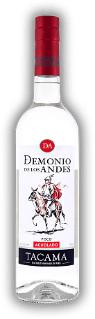 Tacama Demonio de los Andes Acholado Tacama Demonio de los Andes Acholado Hergestellt aus den besten Traubensorten der Tacama Weinberge, wie Quebranta, Albilla, Torontel, Moscatel und Italia. 0,7	 Liter - Vol 40%