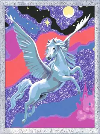 CreArt Stolzer Pegasus - Malen nach Zahlen für Kinder ab 7 Jahren