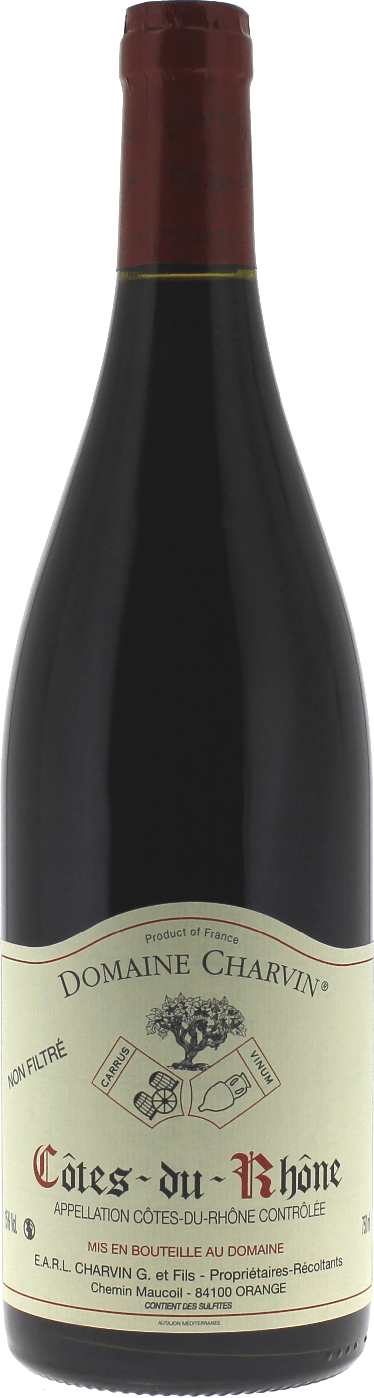 Côtes du rhone rouge charvin 2021