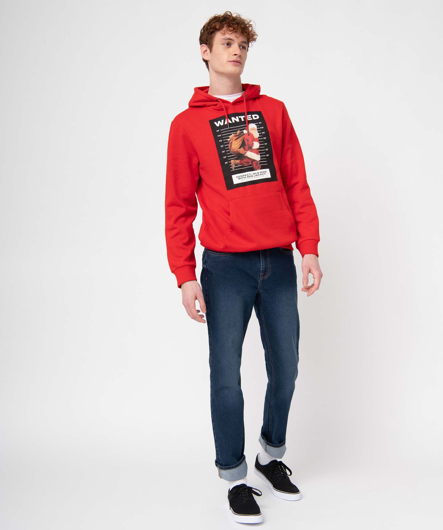 Sweat homme à capuche spécial Nol rouge | GEMO