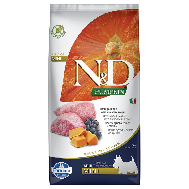 Farmina N&D Pumpkin Adult Mini mit Lamm und Blaubeeren