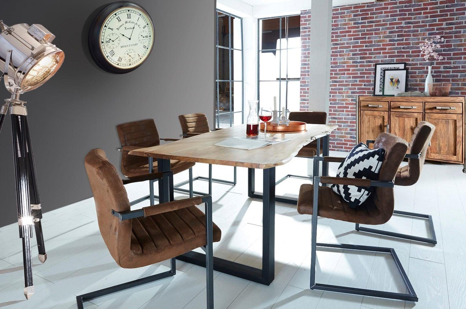 SIT Esstisch Tops&Tables, mit Tischplatte aus Akazie mit Baumkante wie gewachsen