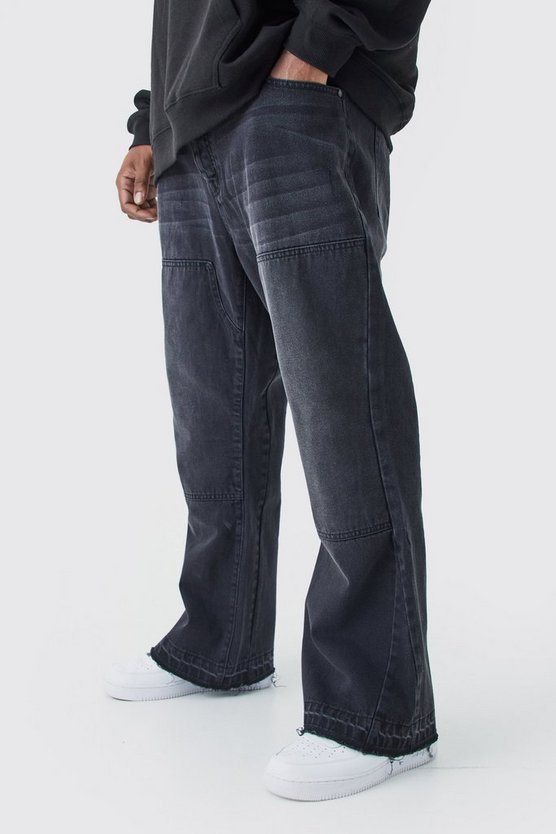 Plus Slim-Fit Schlagjeans