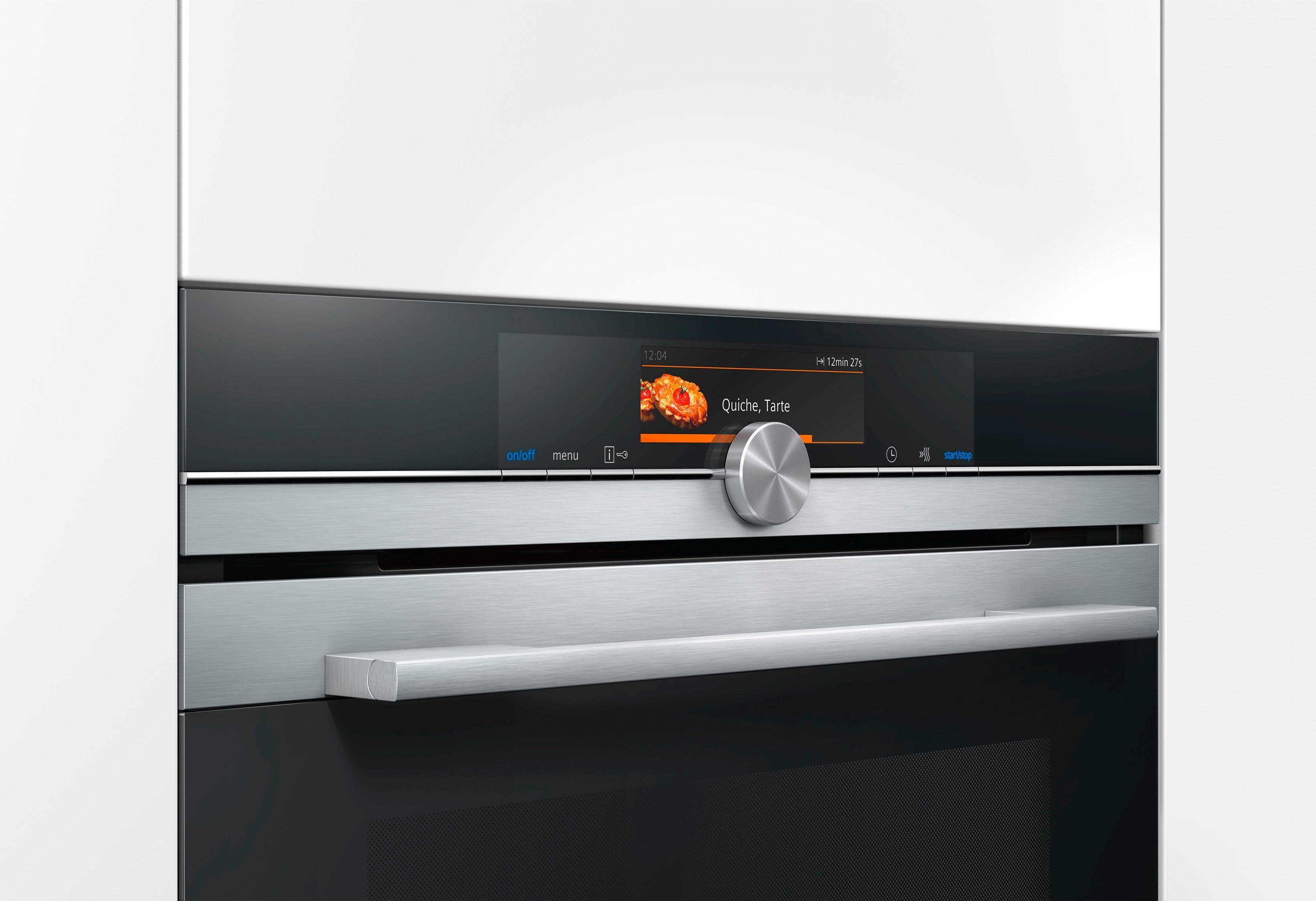 SIEMENS Pyrolyse Backofen HB678GBS6, mit Teleskopauszug nachrüstbar, Pyrolyse-Selbstreinigung