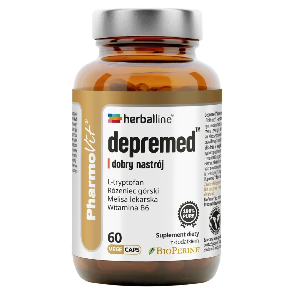Cápsulas PharmaVit Clean Label Depremed para um Bom Humor