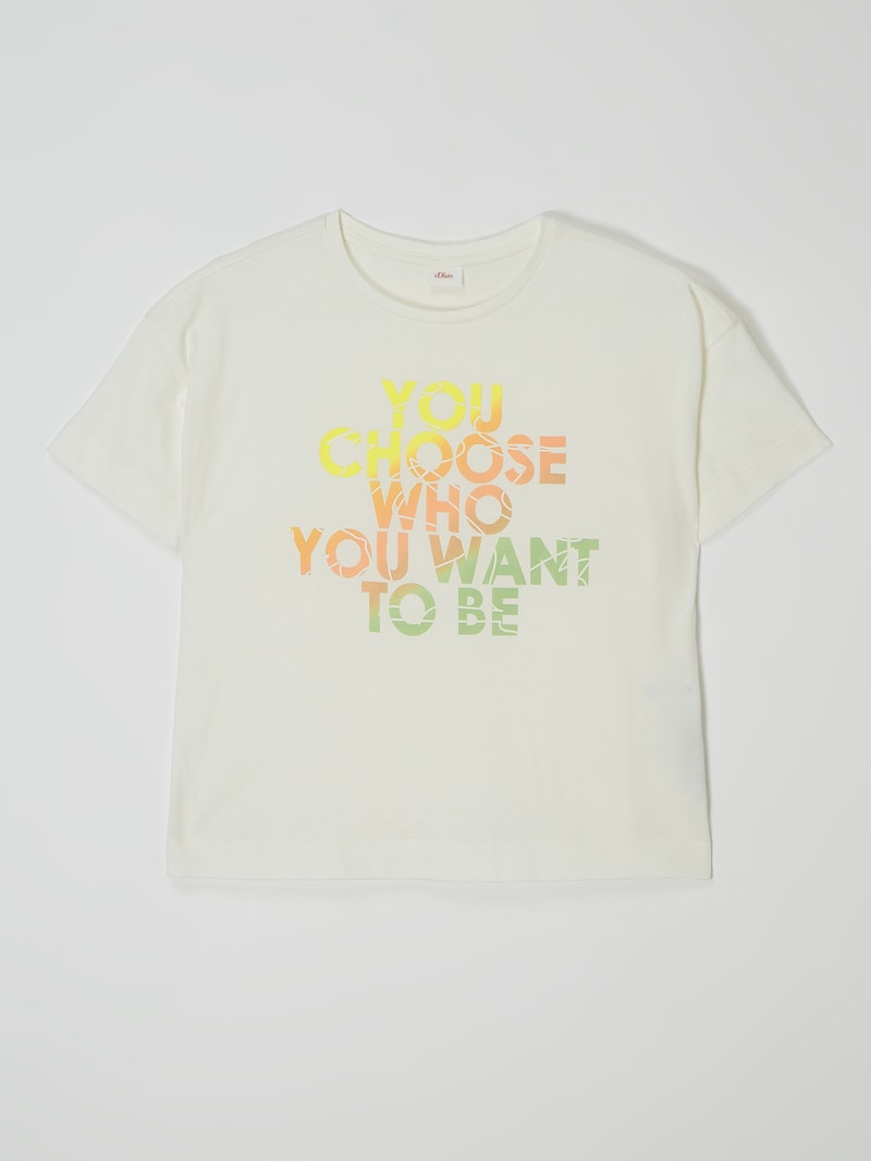 T-Shirt aus Baumwolle in offwhite