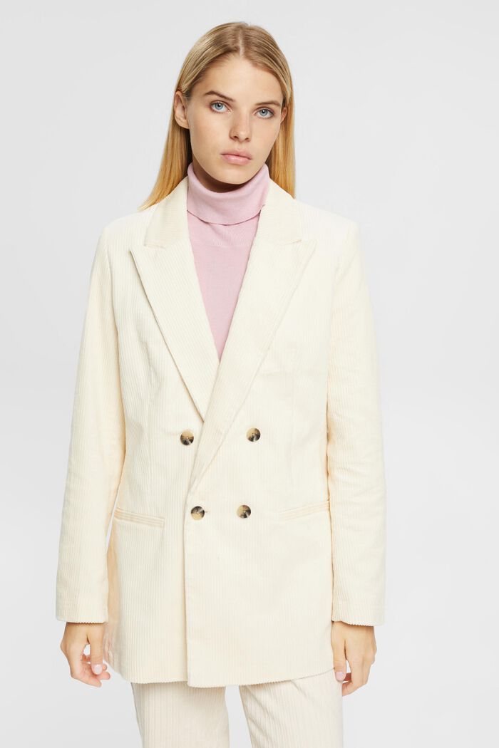 Zweireihiger CORD-Blazer im Mix-and-Match-Stil