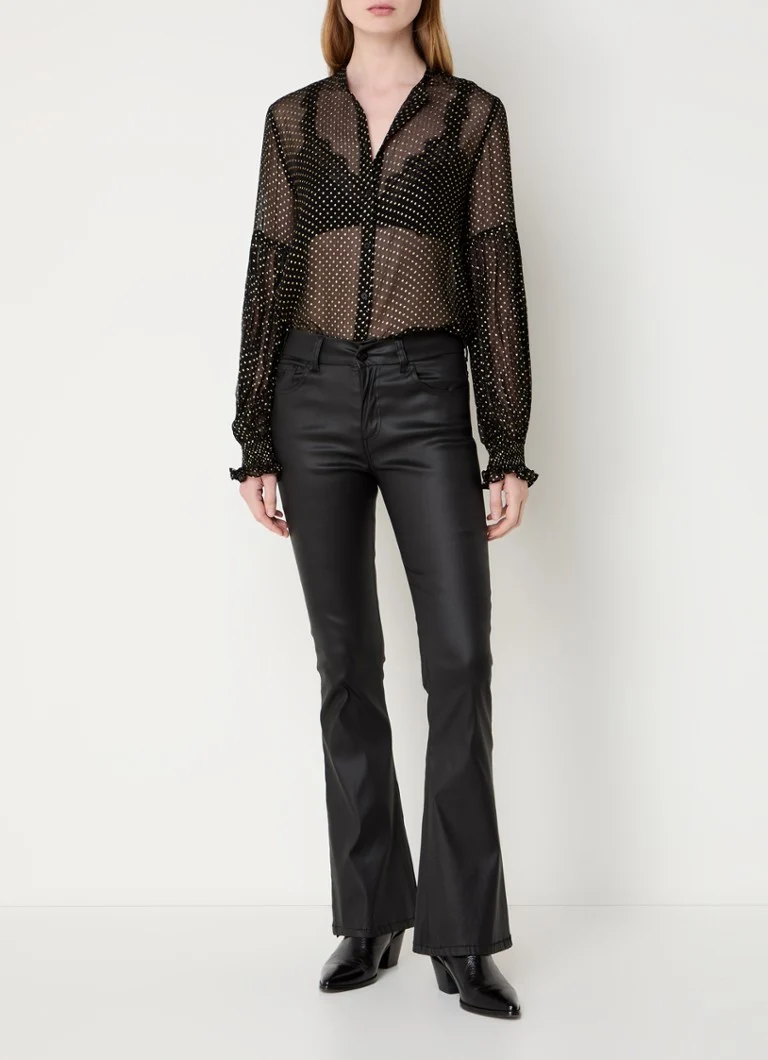 Bluză Tandy Zadig&Voltaire, semitransparentă, cu inserții din lurex.
