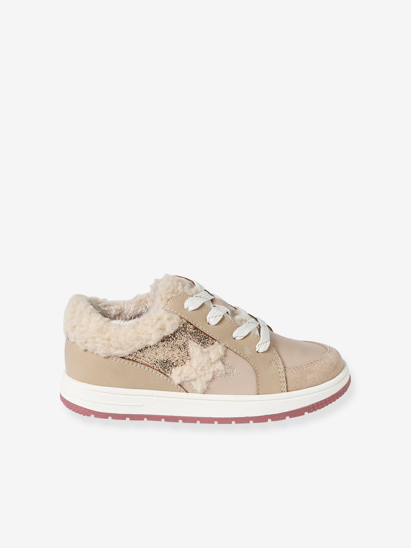 Vertbaudet Mädchen Sneakers mit Warmfutter - beige