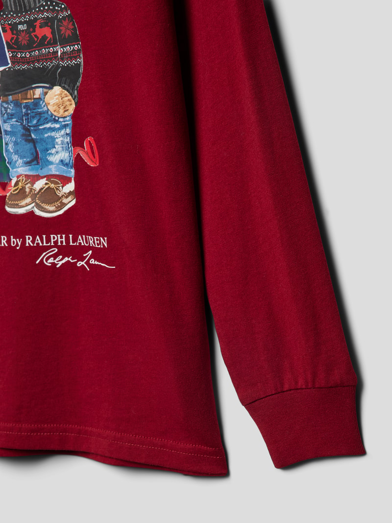 Longsleeve mit Label-Print in rot