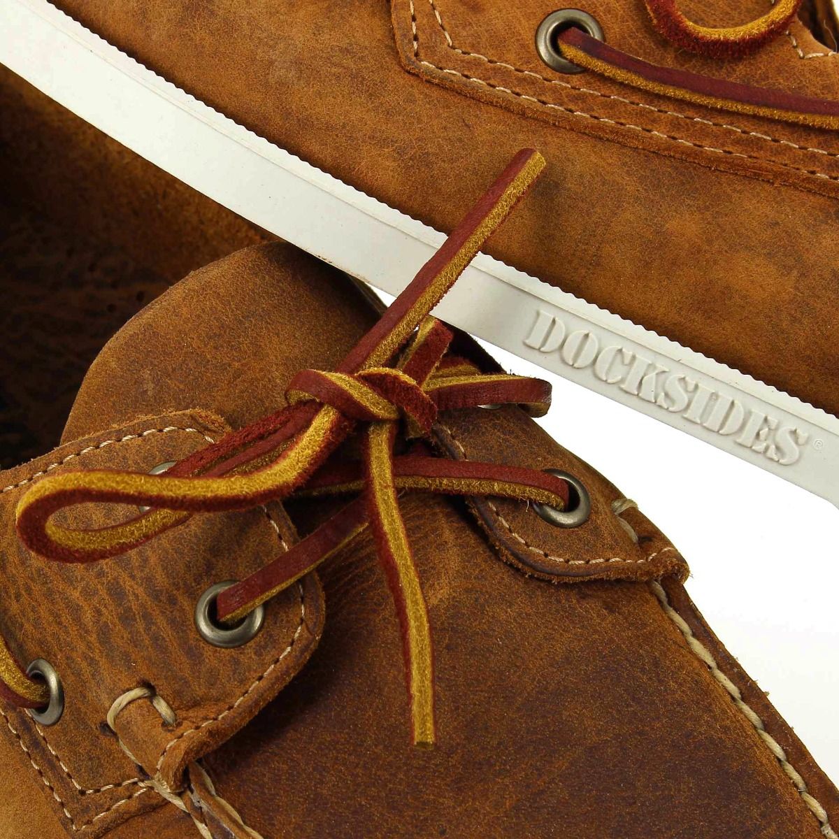 Sebago  DOCKSIDE PORTLAND CRAZY H - Cognac