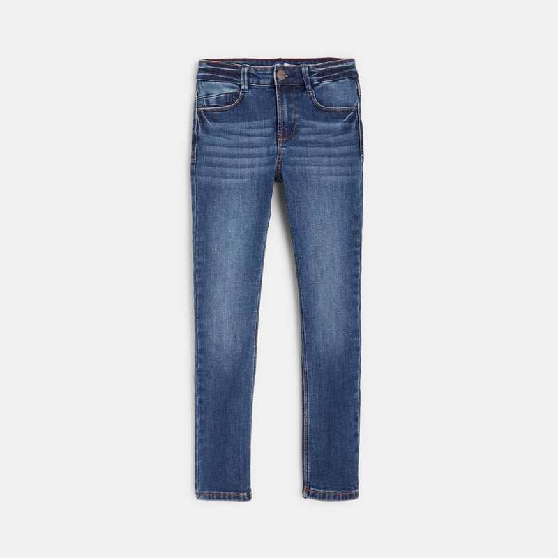 Jean skinny denim chaud stone bleu garçon