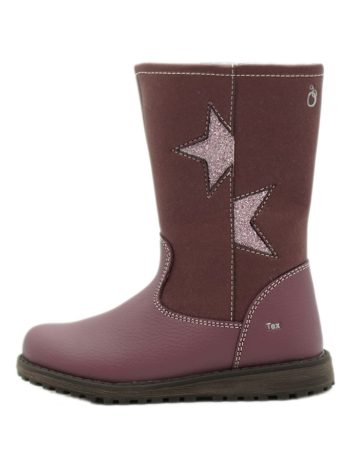 lamino Leder-Boots in Lila günstig kaufen