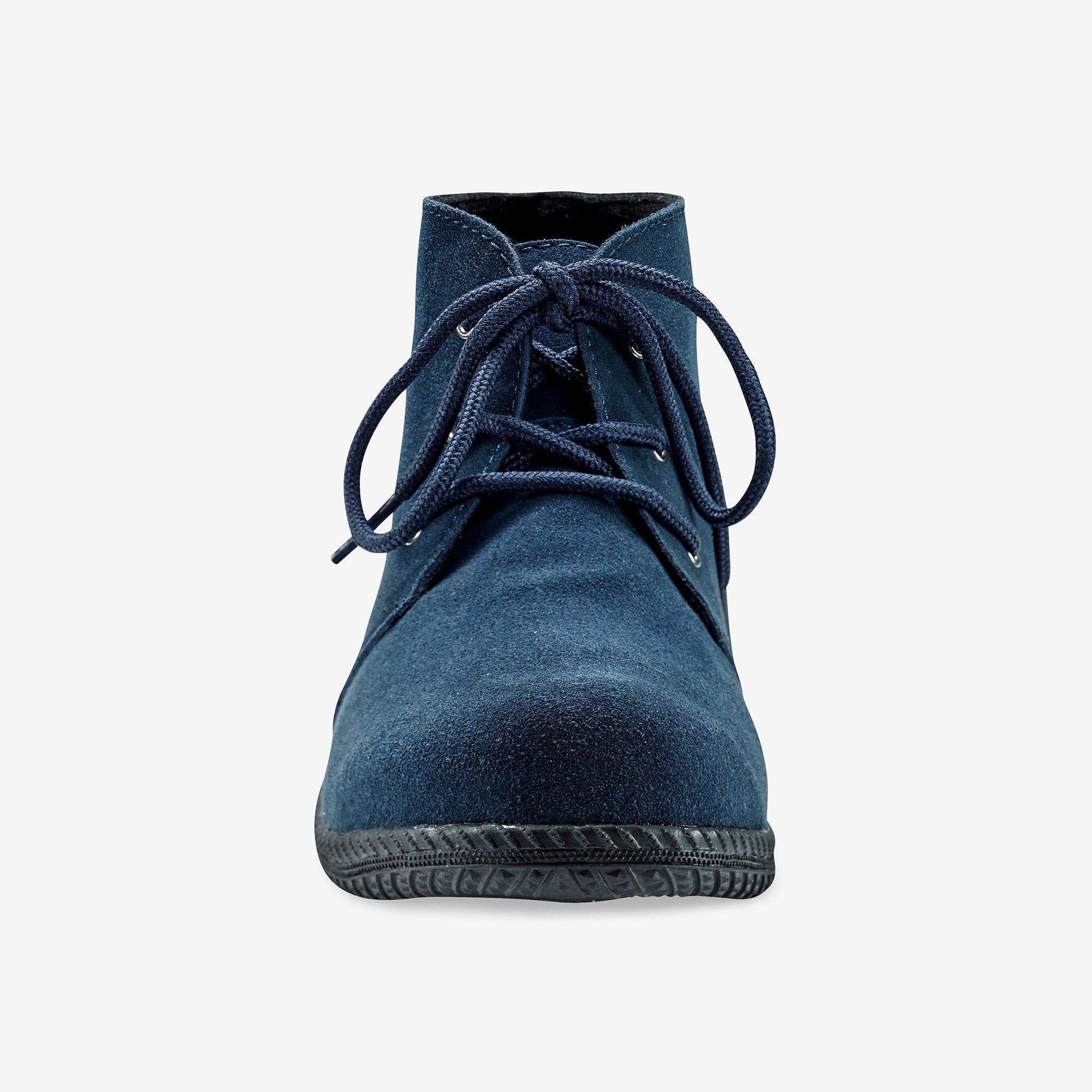 Bottines à lacet en croûte de cuir