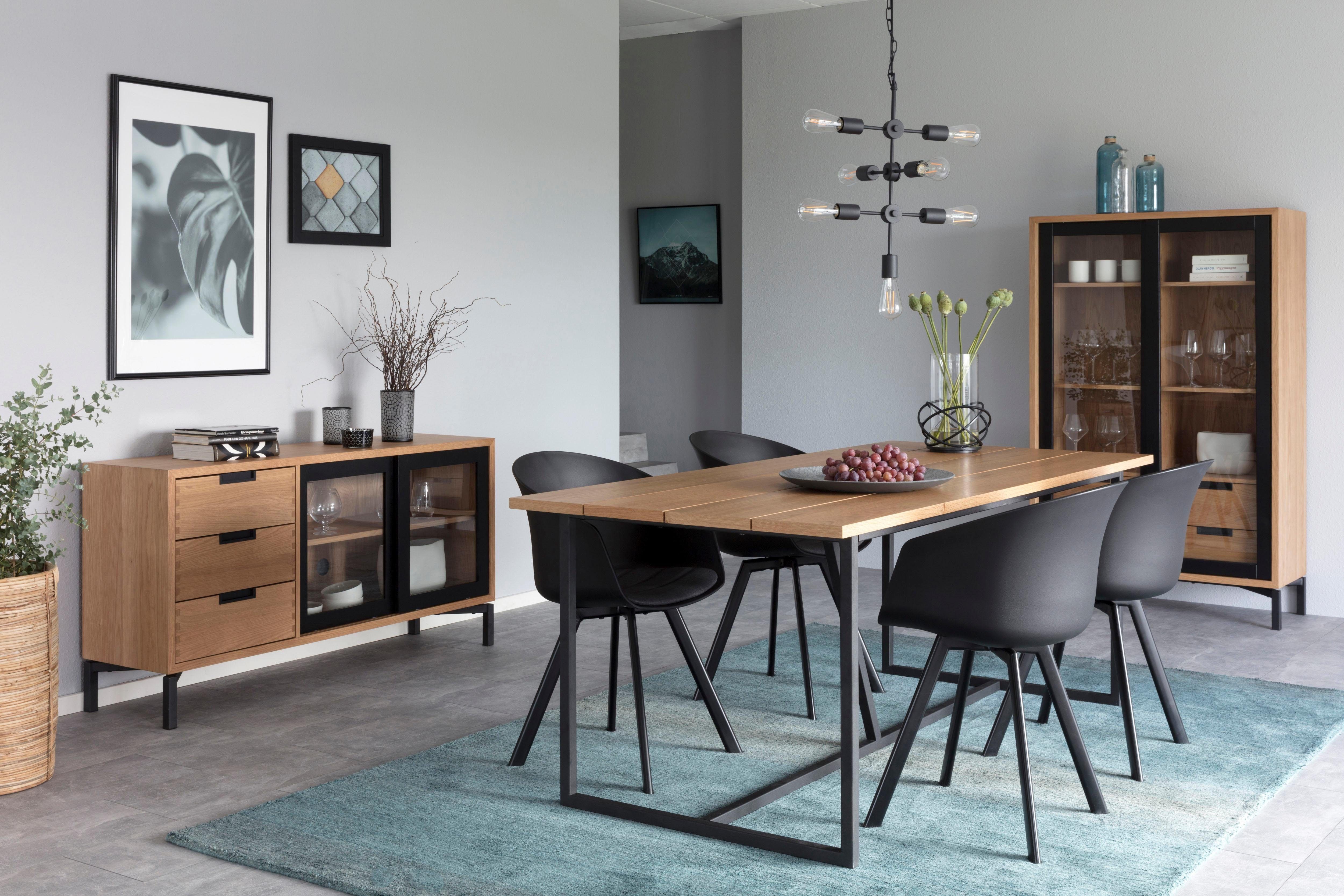 ACTONA GROUP Schalenstuhl Maik (Set, 2 St), mit Metallbeinen und einem Sitzkissen aus Webstoff, Sitzhöhe 46 cm