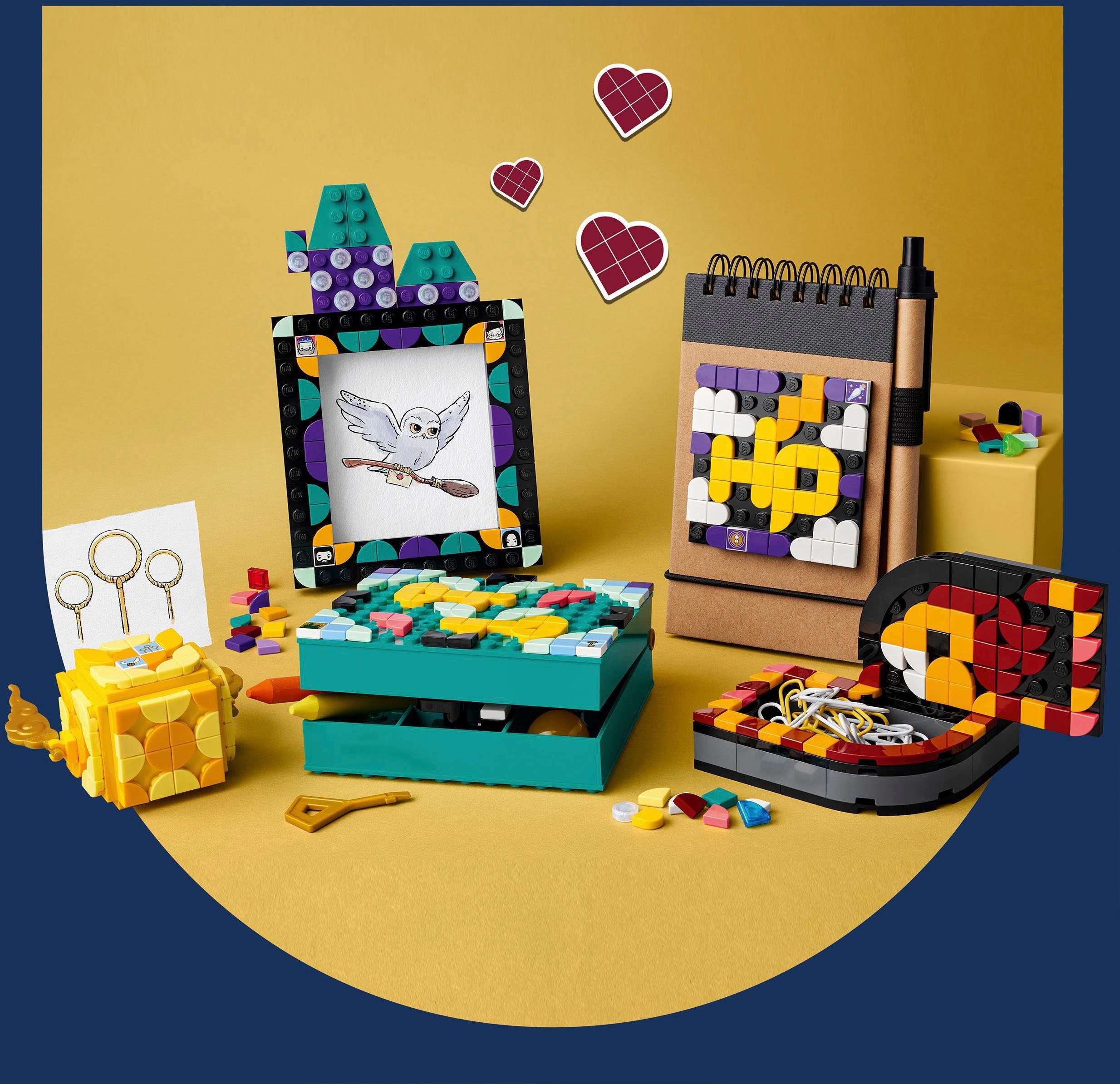 LEGO® Konstruktionsspielsteine Hogwarts Schreibtisch-Set (41811), LEGO® DOTS, (856 St), Harry Potter