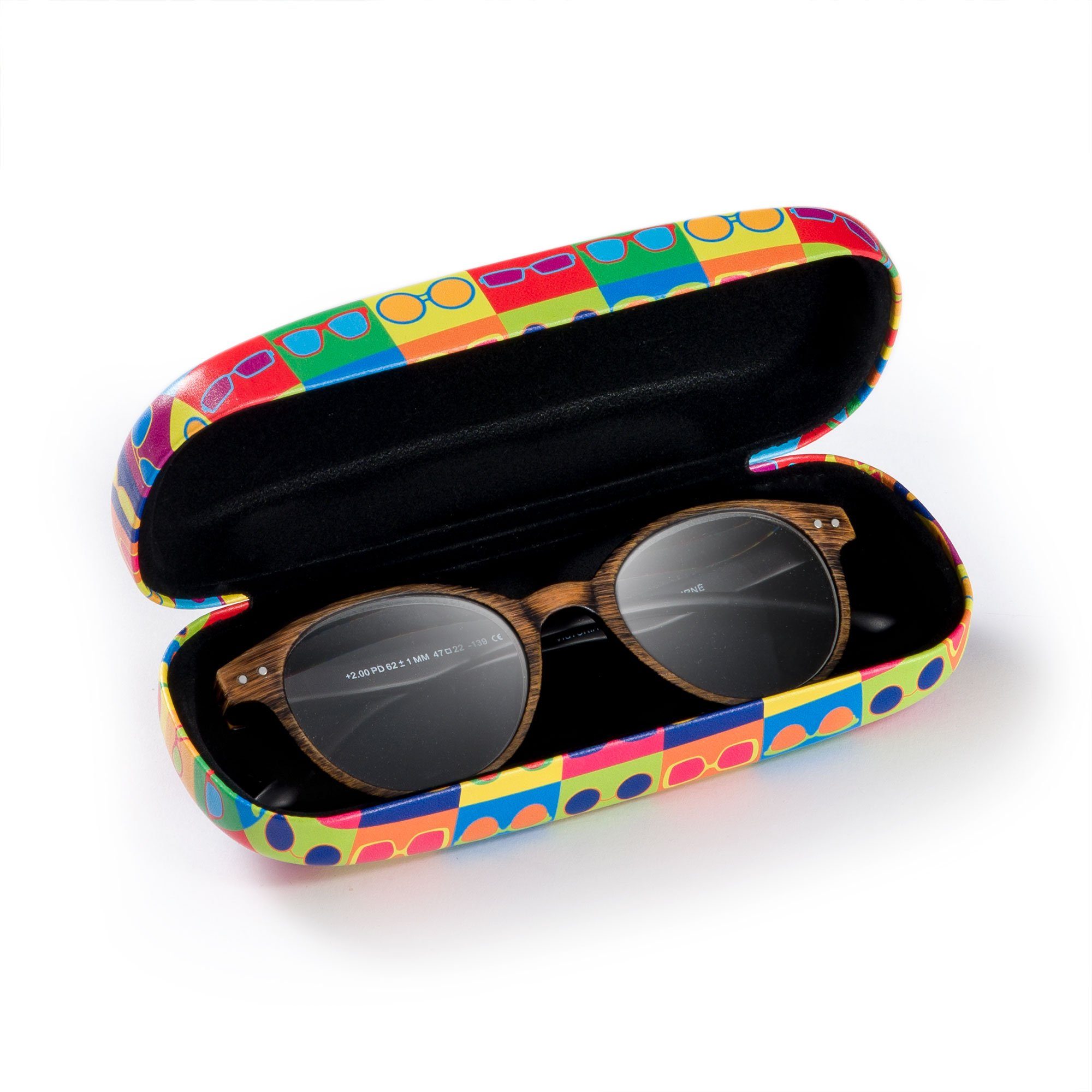 FEFI Brillenetui Hardcase, mit passendem Mikrofasertuch, inklusive Mikrofasertuch