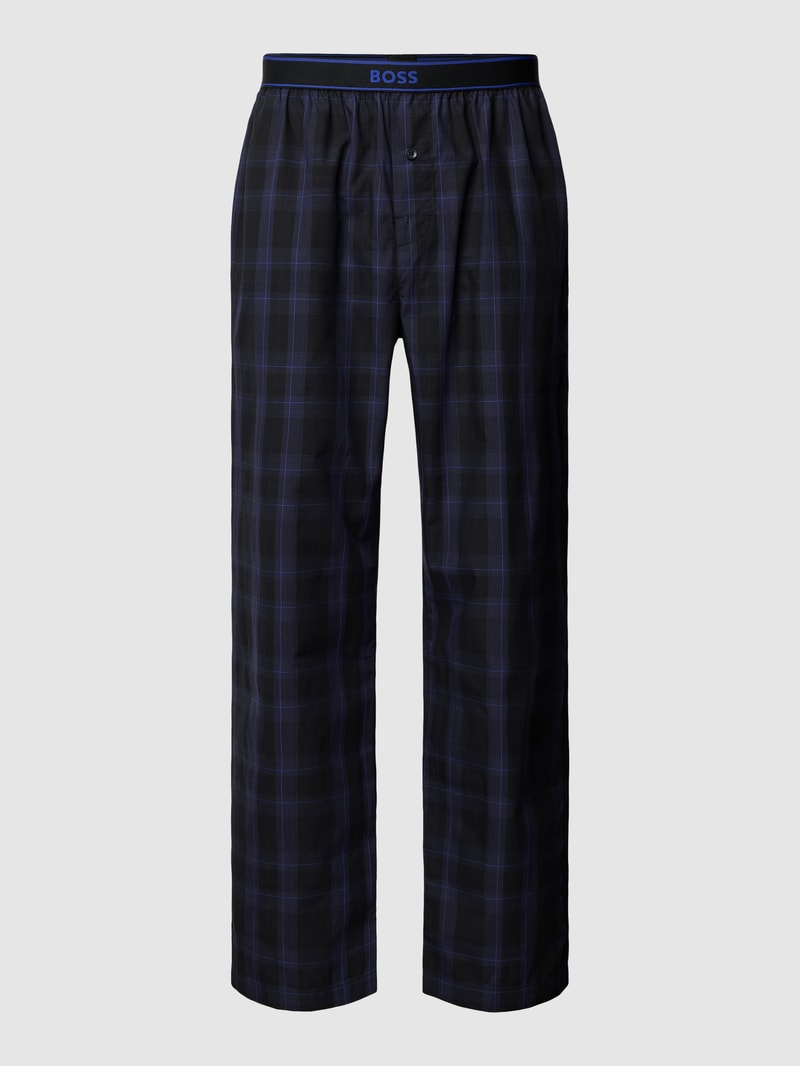 Pyjama-Hose mit Karomuster in dunkelblau