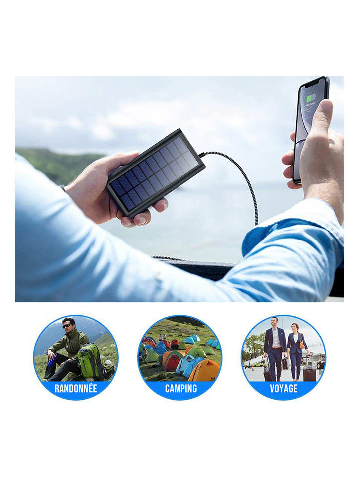 SmartCase Solar-Powerbank in Schwarz - 30.000 mAh günstig kaufen onesize