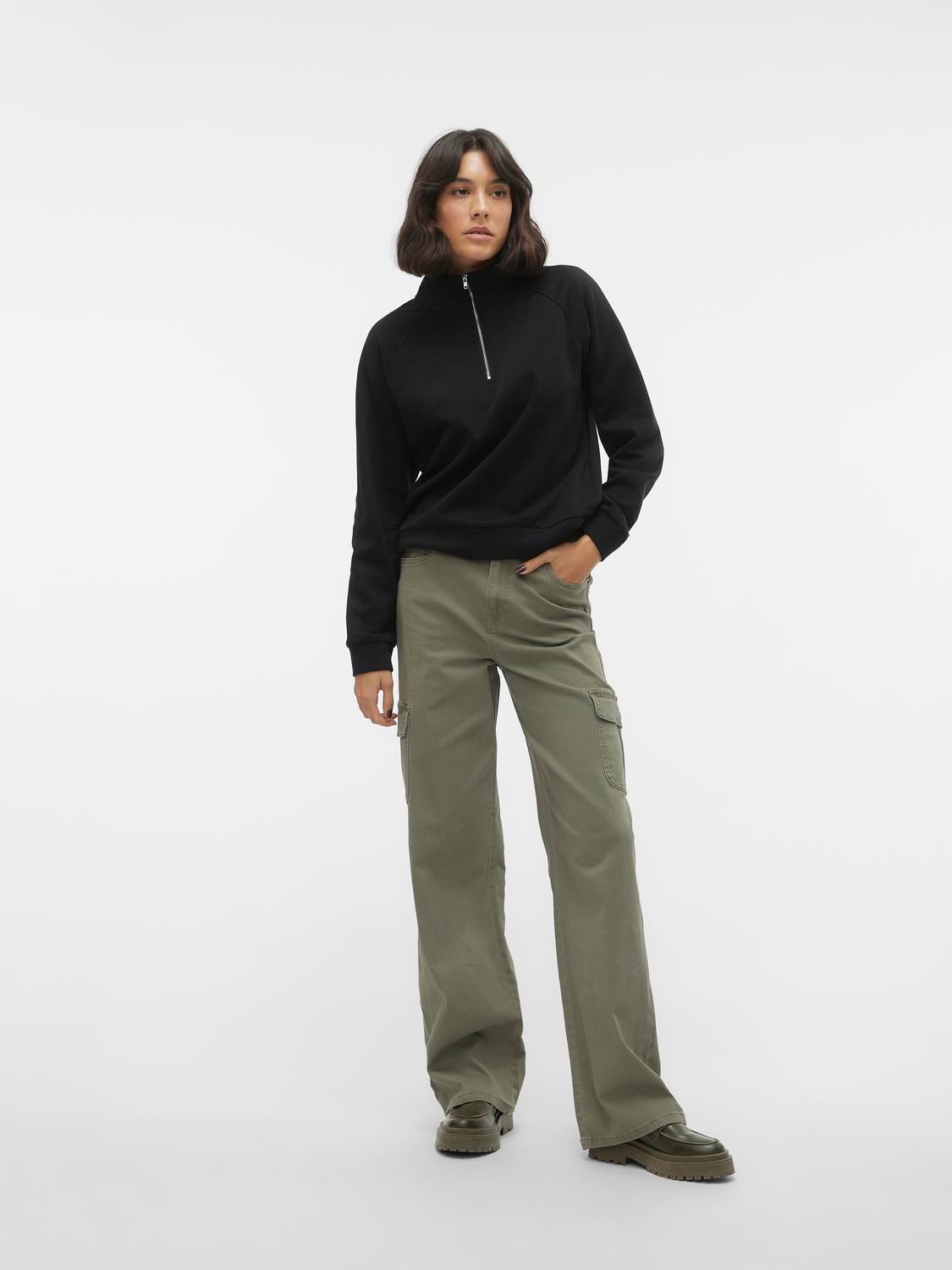 VMTESSA Hohe Taille Weit geschnitten Jeans