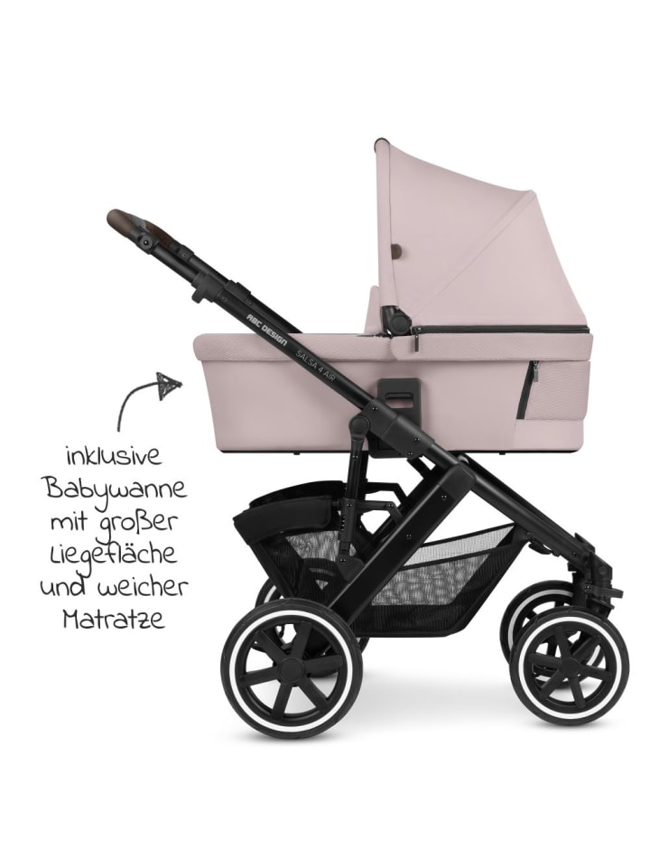 ABC-Design Kombi-Kinderwagen Salsa 4 Air - inkl. Babywanne & in rosa,schwarz günstig kaufen onesize
