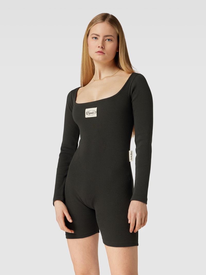 Jumpsuit mit Rippenstruktur Modell 'Diane' in anthrazit