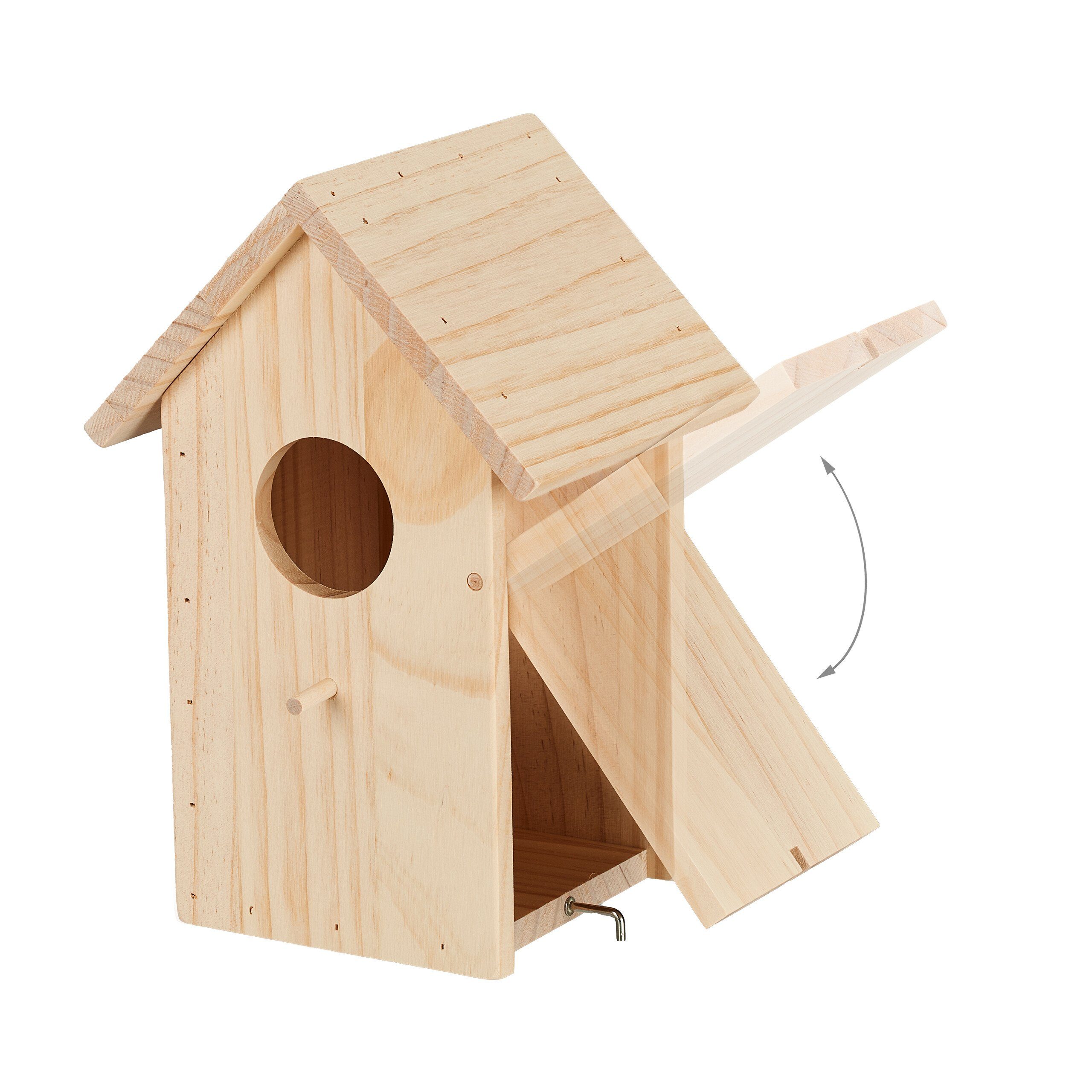 relaxdays Vogelhaus Aufklappbarer Nistkasten