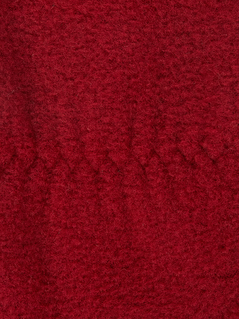 Handschuhe aus Teddyfell in dunkelrot