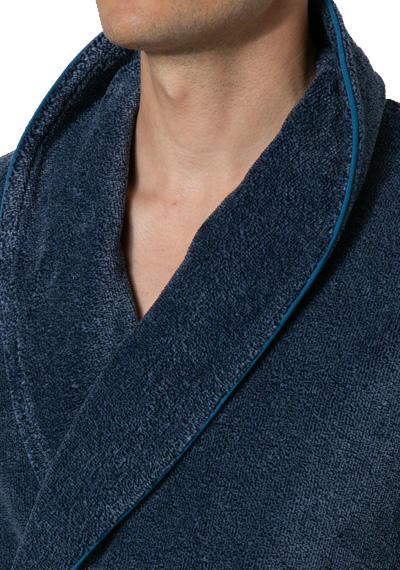 Morgenstern, Bademantel, Velours, marineblau