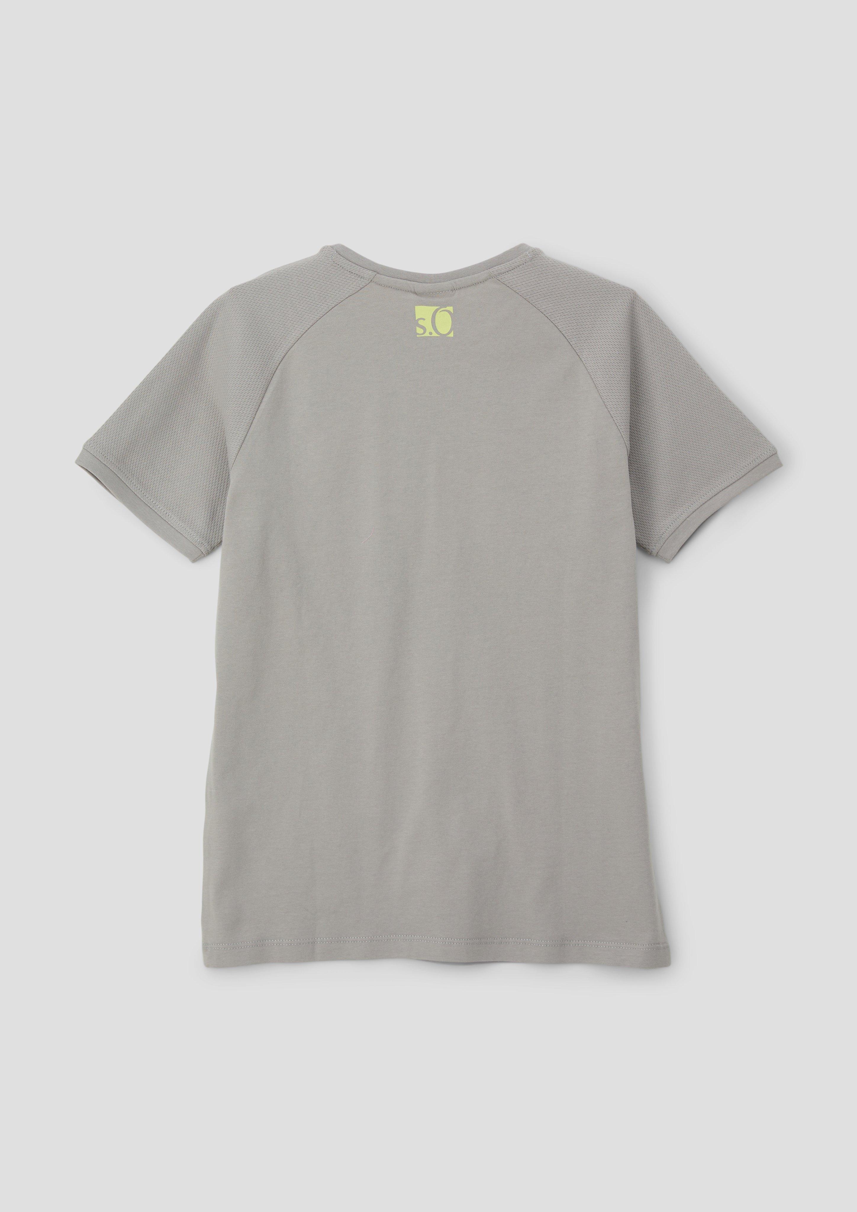 T-Shirt mit Mesh-Ärmeln  2143076-9114