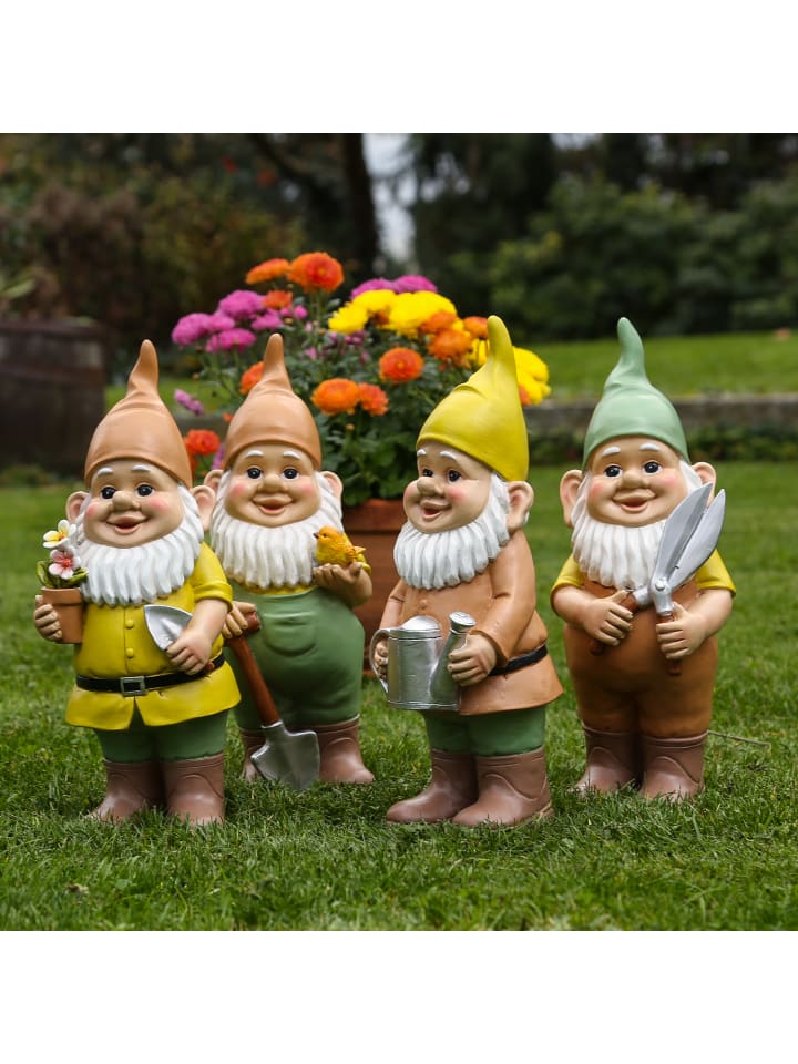 MARELIDA Gartenzwerg mit Gartenschere Gartenfigur H: 29cm in bunt günstig kaufen onesize
