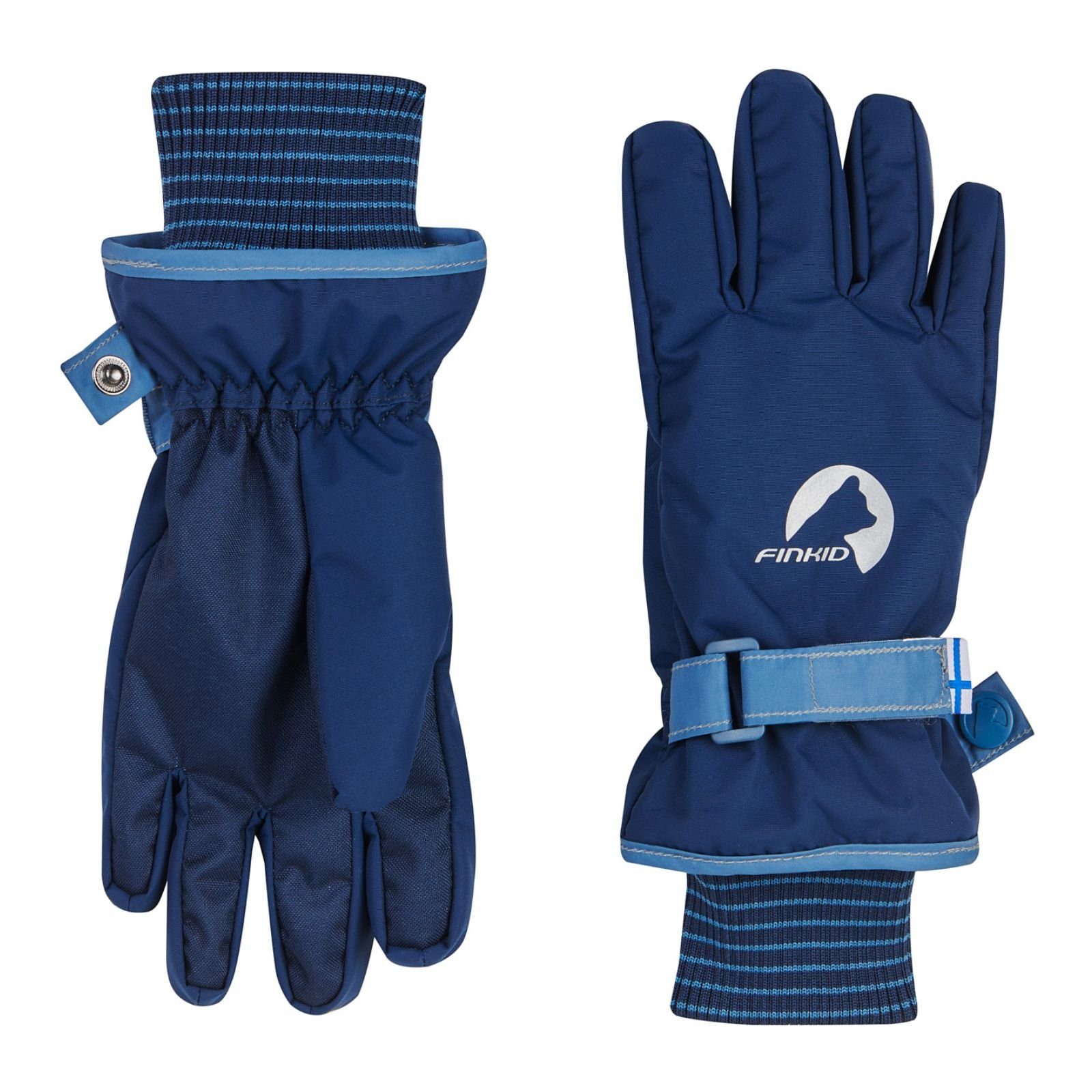 Finkid Jumpsuit Finkid Pikkurilli Navy/Real Teal Schneehandschuhe Winterhandschuhe Outdoorhose Winterbekleidung Schneekleidung Kinder