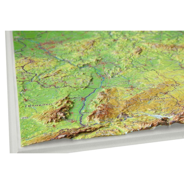 Reliefkarte Deutschland klein 1 : 2 400 000 - Karte
