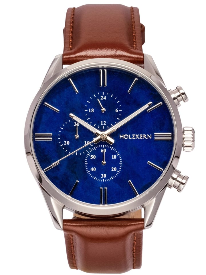 Holzkern Herrenuhr Chronograph Naturalist Marmor/Silberfarben günstig kaufen onesize