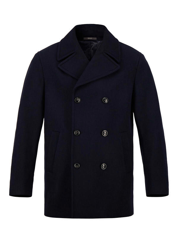 BOGGI MILANO, Cabanjacke, Schurwolle, dunkelblau