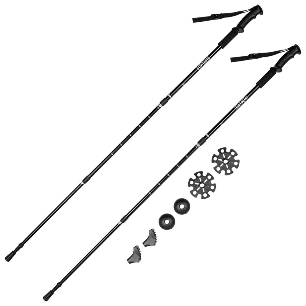 GOGLAND Trekking Walking Stöcke schwarz