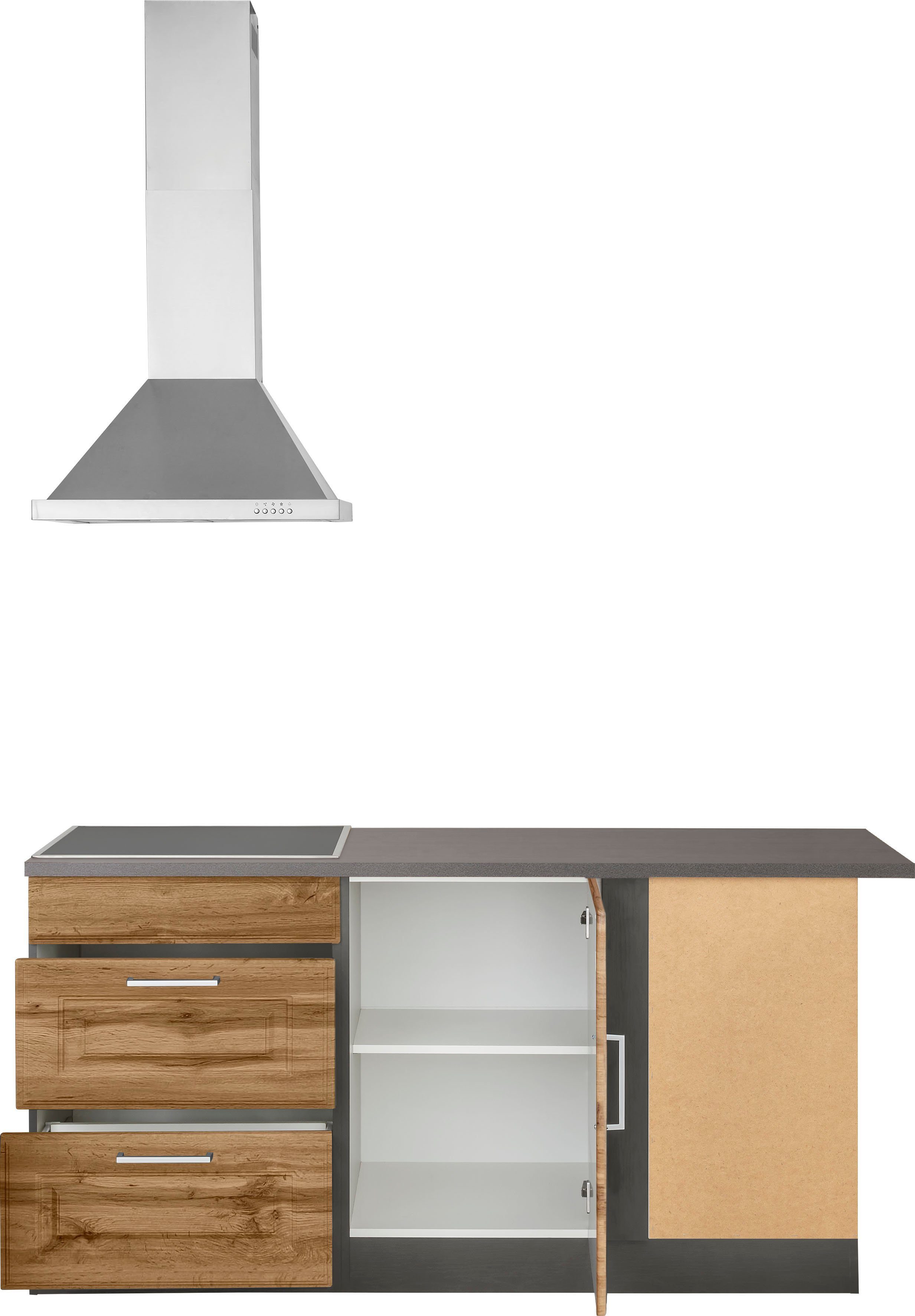 HELD MÖBEL Winkelküche Stockholm, Stellbreite 320/170 cm, mit hochwertigen MDF Fronten im Landhaus-Stil