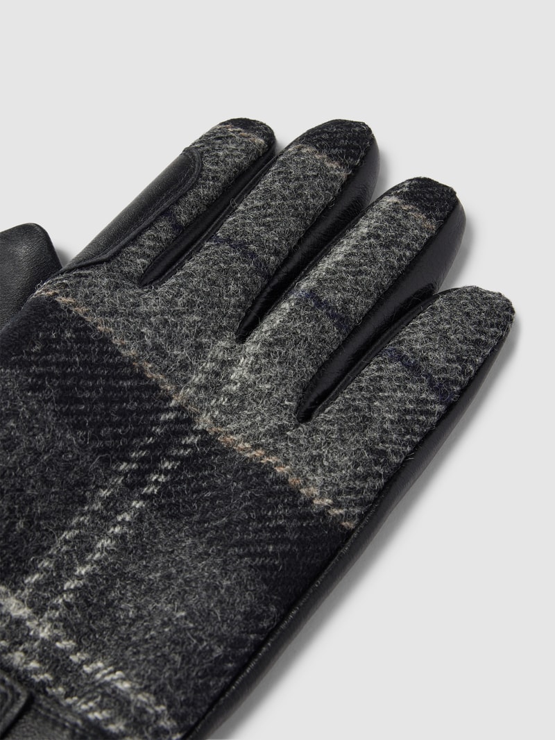 Lederhandschuhe mit verstellbarem Riegel Modell 'NEWBROUGH' in anthrazit