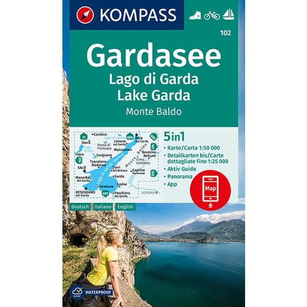 KOMPASS WANDERKARTE GARDASEE